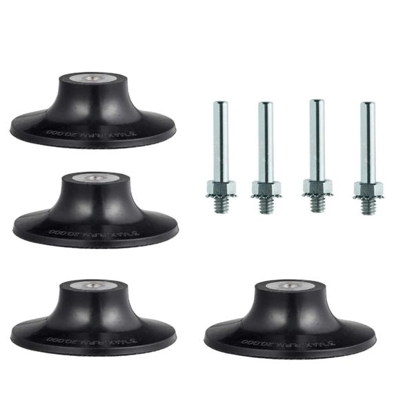 4 Pack Roll Lock Disc Holder Quick Change Die Grinder Disc Pad Holder 1/4" Shank