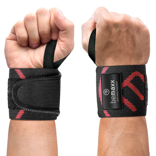 Handgelenk Bandagen Fitness Krafttraining - 2x Wrist Wraps Handgelenkbandagen, Handgelenkstütze für schwere Gewichte Bodybuilding Hanteln | Handgelenkschoner Zughilfe Frauen Männer Kraftsport Sport