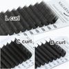 NAGARAKU Flat Lash Eyelash Extensions with 2 Bristles for Eye Volume, Soft Lightweight Natural Finish Thickness 0.15mm /D Curl Length 8mm ~ 12mm Mixed / 12 Rows