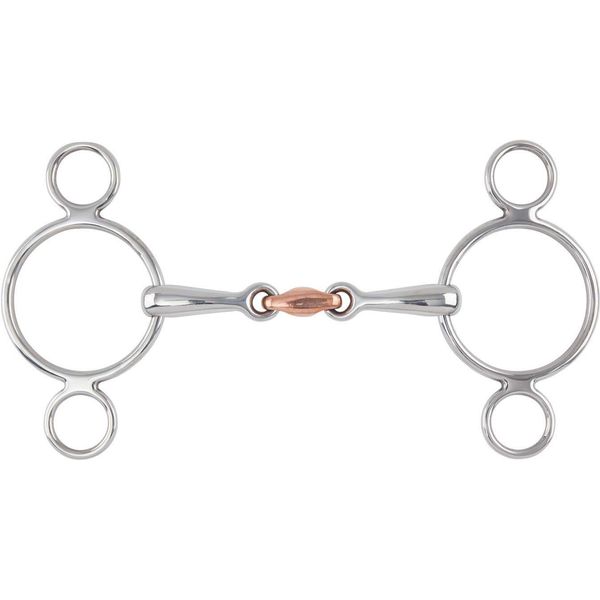 Shires Equestrian Two Ring Copper Lozenge Gag Bit (5")