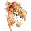 CafePress Cherubs & Doves Oval Car Bumper Sticker