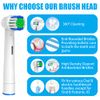 Replacement Toothbrush Heads Compatible with Oral-B Braun, 20 Pcs Professional Electric Toothbrush Heads Brush Heads for Oral B Replacement Heads Refill Pro 500/1000/1500/3000/3757/5000/7000/7500/8000