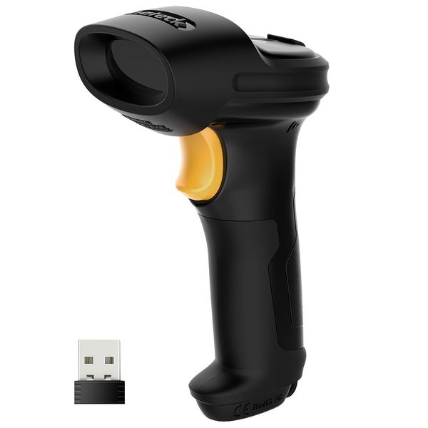 Inateck Barcode Scanner, Wireless Scanner, 2600mAh Battery, 35M Range, Automatic Scanning, BCST-60 Black