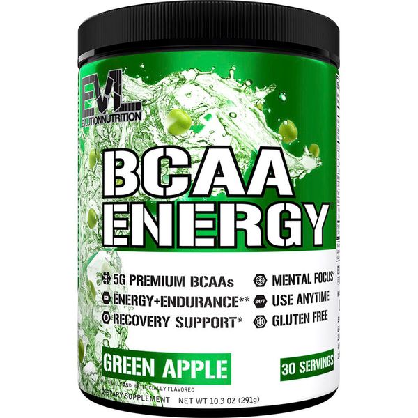 EVLUTIONNUTRITION BCAA Energy Green Apple Flavor