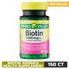 Spring Valley Biotin 1000mcg Softgels, 150 Count
