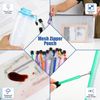 Plastic Wallets A4 Zip Lock Bags-12Pcs Plastic Mesh Document Folder with Zipper for Toys Puzzle Bills Documents