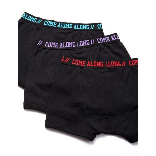 GALOW Boys' Boxer Shorts, Set of 2, 100% Cotton, 100% Cotton, Black
