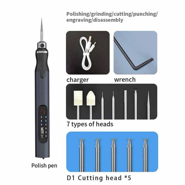 Engraving Pen Battery, Polish Grinding Pen, Grinding Pen Set
