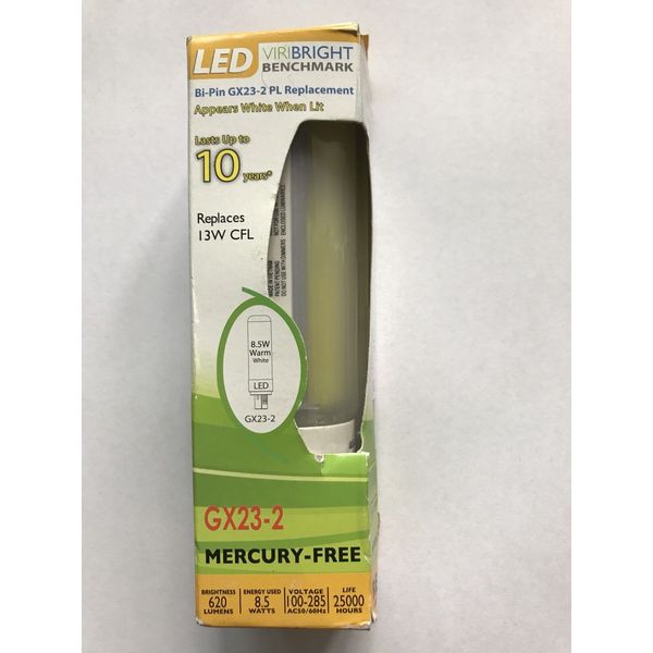 NEW Viribright 74405 Benchmark II by 8.5W Non-Dimmable LED Light Bulb, Daylight