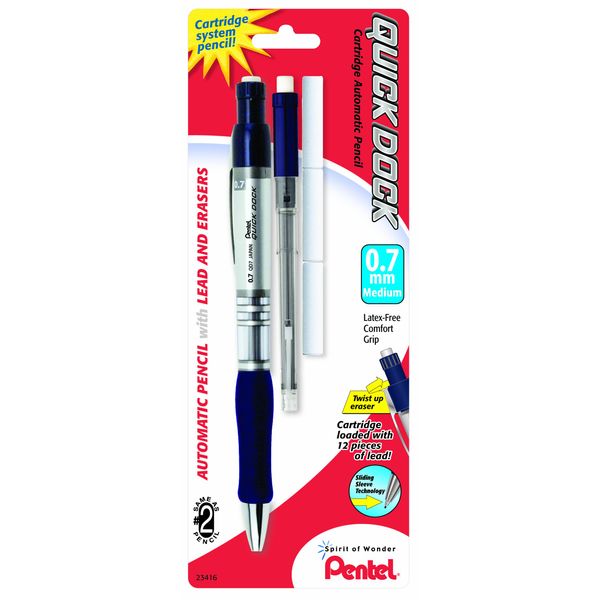 Quick Dock Cartridge Mechanical Pencil w/Refill Cart & Eraser