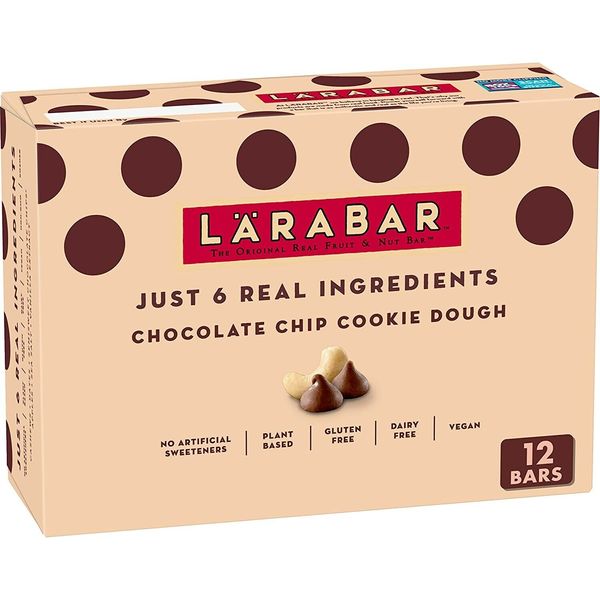 Larabar | Original Real Fruit & Nut Bar - Chocolate Chip Cookie Dough, 12 Bars