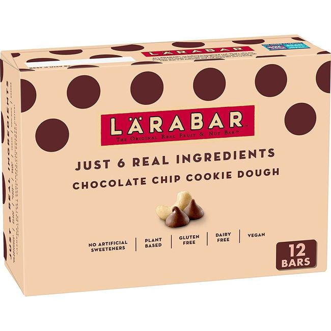 Larabar | Original Real Fruit & Nut Bar - Chocolate Chip Cookie Dough, 12 Bars