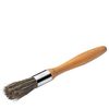 cilio Barista Cleaning Brush, Portafilter Brush Made of Cherry Wood with Natural Bristles, for Final Thorough Cleaning, Cleaning Brush for Tamper Station, Length 19 cm
