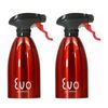 Evo Non Aerosol Stainless Steel Oil Sprayer for Cooking Oils 16oz Red 2 Pack