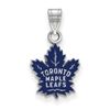 Toronto Maple Leafs Small (1/2 Inch) Enamel Pendant (Sterling Silver)