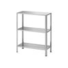 Bika IKEA HYLLIS 3-tier small shelving unit iron shelving storage bookcase veranda living room furniture interior, silver_104.283.27