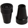PCP Crutch Tip Replacement, 1 pair, Black, Large