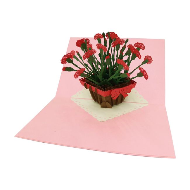 Konishi Printing Co., Ltd. POPUP Card, Carnation EPA004