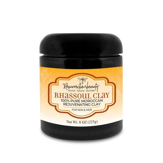 Rhassoul Clay Hair & Face Mask 100% Pure Moroccan Ghassoul Saponiferous Clay 8oz