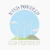 CafePress Wind Powered Eco Friendly Magnets 2.25" Round Magnet (10 pack)