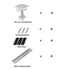 GothicBride Solar Panel Bracket, GothicBride Solar Panel Mount Mounting System, Solar Panel Holder, Flat Roof, PV System Set for Module Height 30 mm (4 Pieces)