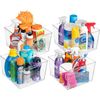 Clear Plastic Storage Bins – XL 6 Pack Perfect Kitchen or Pantry Organization Fr
