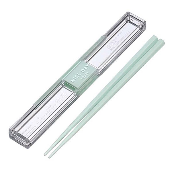 Iwasaki Industries H-590 MT Chopsticks Set, 7.1 inches (18 cm), Comes in a Very Strong Case, Dishwasher Safe, Mint, Width 1.1 x Depth 7.5 x Height 0.6 inches (2.8 x 19 x 1.4 cm)