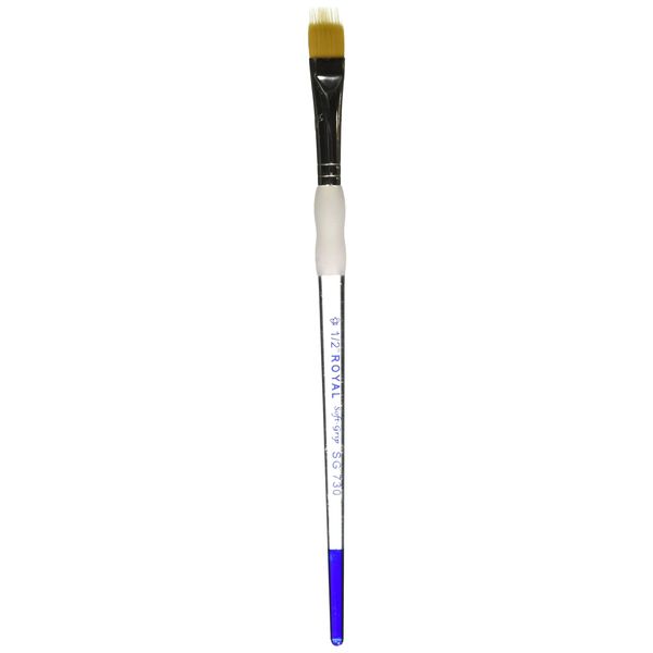 ROYAL BRUSH Soft-Grip Golden Taklon Comb Brush-1/2 Width