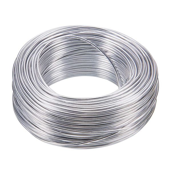 NBEADS 1 Roll 12 Gauge Aluminum Wire, 55m Silver Aluminum Modelling Craft Wire Bendable Metal Sculpting Wire for Jewellery Craft, 2.0mm in Diameter