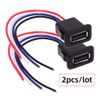 NFHK 2pcs/Set DIY OEM Type A Female Socket to 4Pin Open Cable Latch Mount Type DC 5V Power Data