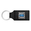 Ford Built-Ford-Tough Rectangular Black Leather Key Chain