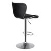 PU leather Bar Stools Set of 4 w/Shell Back Adjustable Height & Steel Frame