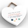 Global Designs Choose Courage Rainbow Postivity Themed Colourful Hanging Plaque
