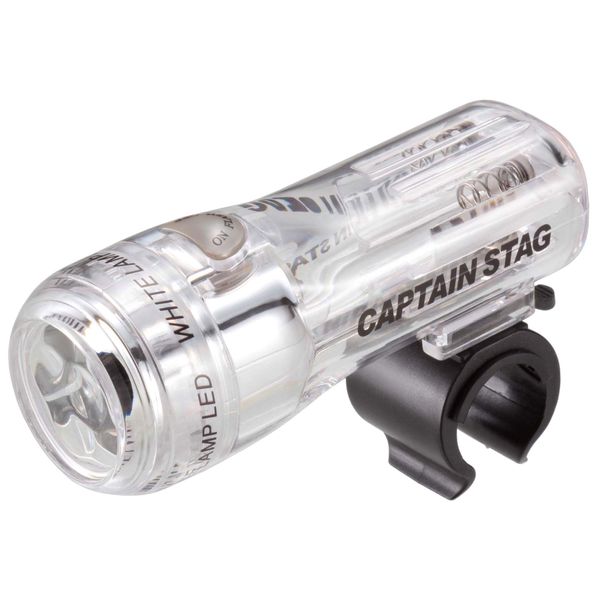 Captain Stag Y-7092 Bicycle Light, Headlight, LED 3 LED Light, 227 SLIM, No Installation Tools Required, Waterproof, 160 Brightness Candela, Bicycle Light, Clear