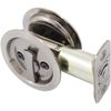 Stone Harbor Hardware Round Pocket Door Lock, Privacy Function, 2-3/8" Backset, Antique Nickel