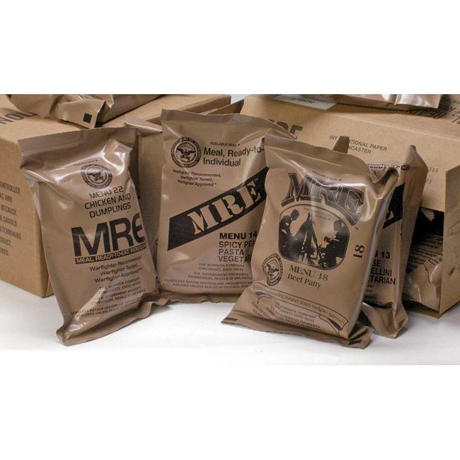 MREs (Meals Ready-to-Eat) Genuine U.S. Military Surplus Assorted Flavor (4-Pack)