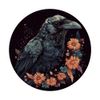 Crow Boho Flowers Graphic PopSockets Standard PopGrip