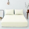 Extra Deep Fitted Size 16"/40 CM Percale Single, Double, King, Super King Sheets (Cream, King)