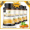4X Turmeric Curcumin 95% With Black Pepper Pills Extra Strength Tumeric 240 Caps