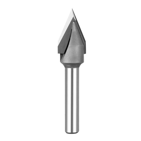 SpeTool 45 Degree V Groove Router Bit Carbide Tip V Bit with 1/4 Shank 1/2 Inch Cutting Diameter CNC Woodworking Engraving Carving Bits