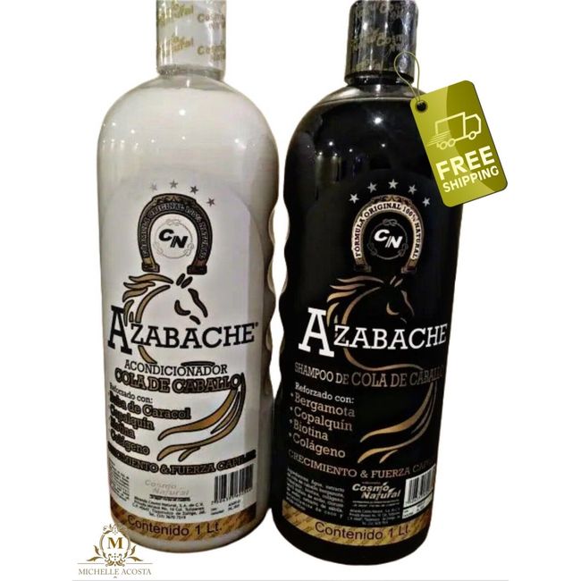AZABACHE, HAIR GROWTH & STRENGTHENING SHAMPOO & CONDITIONER, NEW & SEALED