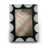 45mm L/Rectangular Shape Sea Shell Brooch/Black/Silver/Grey Shades/Handmade/Slight Variation In Colour/Natural Irregularities