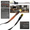 Primewire 0.25m CAT 7 Network Cable - Flat Ethernet Gigabit LAN 10 Gbit/s - Patch/Installation Cable - U/FTP PIMF Shielding With RJ45 Connector
