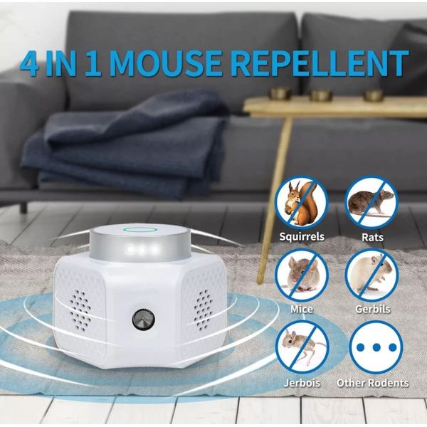 For Ultrasonic Mouse Repellent Squirrel Repeller Rodent Detector Rat Deter US