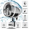 Bluetooth Waterproof Motorcycle Stereo Chrome LED Speakers Audio System Harley