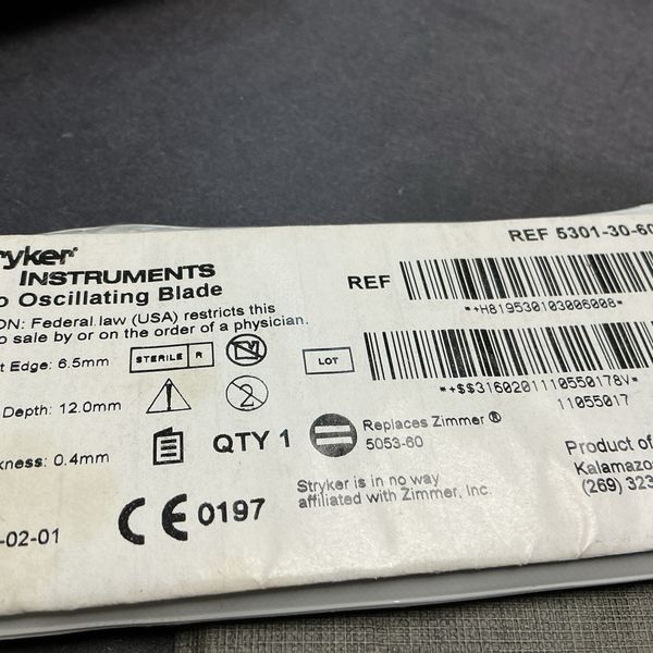 STRYKER 5301-30-60 Micro Oscillating Blade   #(2A08E)