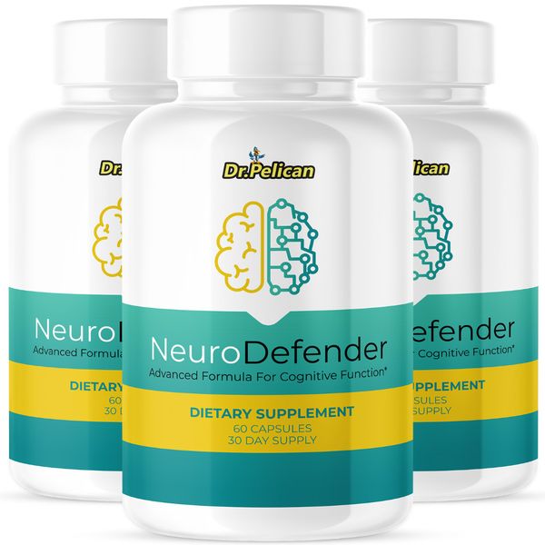 NeuroDefender- Brain Support- 3 Bottles- 180 Capsules
