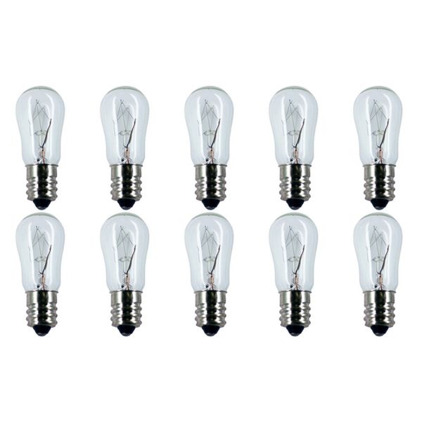CEC Industries #6S6 130V Bulbs, 130 V, 6 W, E12 Base, S-6 Shape (Box of 10)