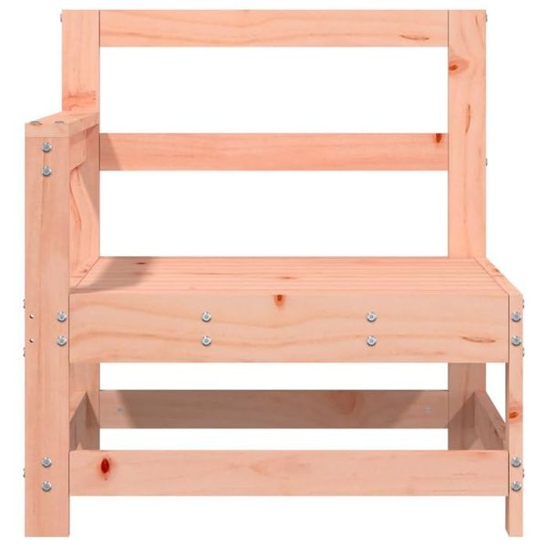 Outdoor Backrest And Armrest Solid Wood Garden Corner Sofa (Natural)