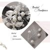 Handcess Leaves Bride Wedding Headband Silver Pearls Crystal Headpieces Rhinestone Bridal Hair Accessories for Bride and Bridesmaids